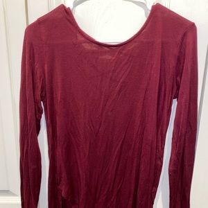 Maroon light flowy long sleeve